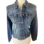 Rue 21  Distressed Medium Wash Denim Jacket Size Large (Junior) Photo 0