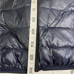 Navy Blue Lightweight Down Puffer Vest Quilted Sleeveless Full Zip Fits Medium Photo 5