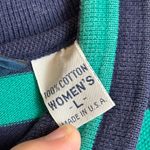 Lands' End Lands’ End Woman’s Vintage 1990’s Stripes Polo Casual Short Sleeve Tee Sz Large Photo 3