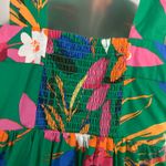 J.Crew  Women's Printed Tiered Halter Midi Dress Bright Clover Tropical 0 P New Photo 9