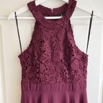 Lulus Lulu’s picture perfect burgundy lace maxi dress Photo 6