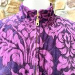 Charter Club  Purple Velour Sleeveless Vest Jacket Photo 11