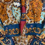 Guess by Marciano  100% Silk Dress S Paisley Drop-Waist Blouson Mini Boho Y2K Photo 5