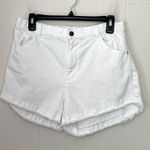 Young Fabulous and Broke Young Fabulous Broke White Cut Off Shorts Lightweight Elastic Waist ~ Size L Photo 0