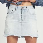 Free People Distressed Denim Skirt Photo 0