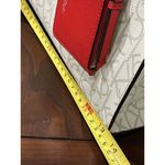 Calvin Klein Monogram Signature Cream w/Red Satchel Hand-Bag Khaki Logo H7DDJ6YQ Photo 96