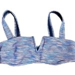 Aerie  American Eagle Bandeau Striped Slit Swim Top Bikini Photo 0