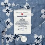 Draper James Lands End Nightshirt Blue Floral Chambray Long Sleeve Womens 1X Photo 6