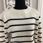 Scotch & Soda - Cream Sweater w/ Black Stripe & Puff Sleeve, Size L Photo 2