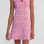 Ralph Lauren RLX  Printed V-Neck Knit Bright Pink Fish Womens Golf Dress Photo 3