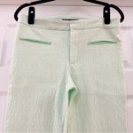 ZARA  Cropped Flat Front Crepe Pants Pastel Green Textured sz Large Photo 2
