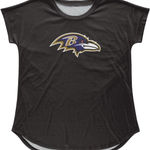 NFL Foco  Women's Black Graphic Tee Baltimore Ravens Photo 2