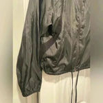 Forever 21  Women Black Mesh Lightweight Zip Front High Neck Track Jacket Size S Photo 3