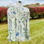 Nine West Mint Green Flutter Sleeve Pastel Pleated Plus Size Blouse Photo 9