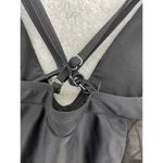 Matte Collection Matte Collections Women's Swimsuit Solid Black Mesh Sides Padded Small Keyhole Photo 1