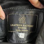 Leather Factory Firenze Italy Womens Black Leather Blazer Jacket Coat Sz 38 US 4 Photo 4