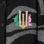 Adult Wicked Striped Graphic Cardigan nwt Black Photo 2