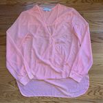WAYF WHERE ARE YOU FROM? USA Coral Sheer Chiffon Loose Shirt Blouse size medium Photo 0