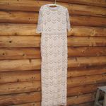 Mac Duggal  94071 Womens Beaded Fringe Quarter Sleeve Column Gown Dress Photo 8