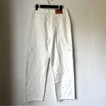 Princess Polly Jeremiah White Denim Relaxed Fit Cargo Straight Leg Jeans 8 Photo 7