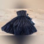 Moulinette Soeurs Black Lace Tulle Gothic Vamp Corset Top Strapless Dress Sz 6 Photo 3