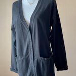 EVIE | Black Silk Blend Cardigan Sweater Sz XL Photo 1