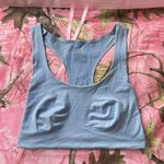 sky blue sports bra unlined racer back Photo 3