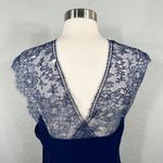 The Kooples Navy Lace Crepe Fit and Flare Mini Dress Photo 4