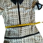 Karl Lagerfeld Abstract Plaid Dress Spread Collar Short Sleeves. Photo 9