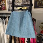 Hutch  Anthropologie Blue Textured Geometric A-Line Mini Skirt Womens 12 New NWT Photo 2
