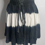 Boho Hippie Skirt OS (but s/m) Tye Dye Mini Tie Back Short Earth Tone Witchy Green Size M Photo 0