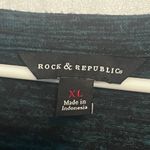 Rock & Republic Teal Space Dyed Long Sleeve Shirt XL Photo 3