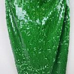 RONNY KOBO Alix Green Sequin Halter Midi Dress Open Back Small NWT Photo 4