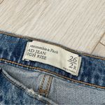 Abercrombie & Fitch High Rise Cross Over Dad Jean Blue (Size 26) preppy straight Photo 1