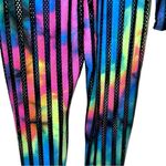 Allure brand colorful striped white black net design jumpsuit. Nwt Size M Photo 3