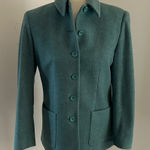 Petite Sophisticate Teal Wool/Cashmere Blazer sz 4p Photo 0