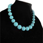 Lucky Brand Blue Beaded silver tone Necklace 20+2” Photo 0
