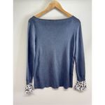 Loft Sweater Boatneck Gray Size Medium Office Long Sleeve Shirt Photo 6