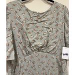 Vylette NWOT Women’s Empire Flutter Sleeve Floral Midi Dress Size XL Green Photo 4