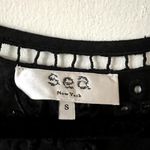 SEA Lula broderie anglaise voile midi dress size S viscose cotton C8 Black Photo 5