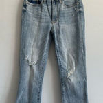 Judy Blue  Jeans Raw Hem Cuff Skinny Fit Capri Jeans Distressed Denim Size 1/25 Photo 0