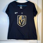 Fanatics  NHL VGK Vegas Golden Knights Black V-Neck Hockey Shirt Medium EUC #2801 Photo 0