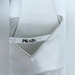 Prada White patent leather logo slide sandals EU 38.5 Photo 2