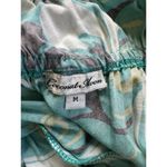 Coconut Moon Hawaiian Aloha Adjustable Spaghetti Straps Tiered Maxi Dress M Green Size M Photo 4