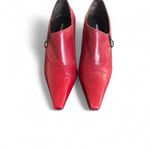 Donald Pliner VINTAGE Y2K  RED ZIPPER‎ CHARM PUMPS HEELS SIZE 7. Photo 3