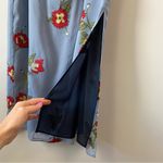 Rag and Bone  Joelene Embroidered Slip Dress Blue Floral 0 Photo 8