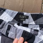 Loft black and white gingham print shorts Photo 3