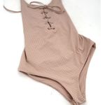 Tavik Light Pink Diamond Gingham Monahan Lace Up One Piece Swimsuit Size Large Photo 0