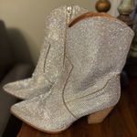 Buckle Beast Silver Glitter Heeled Boots Photo 2
