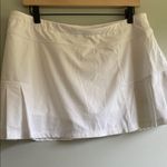 Athleta  Womens LARGE White Ace Tennis Skort Layered Ruffle Hem Athletic Skirt Photo 4